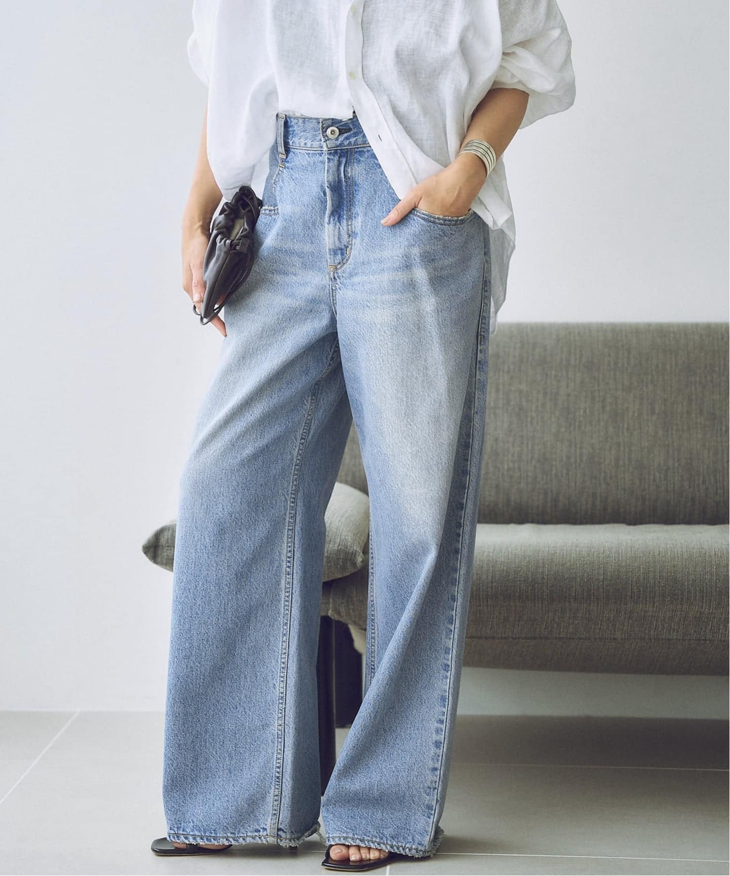 リアム　ワイドデニム plage（プラージュ）の「《追加》【R'IAM】WIDE デニム（デニム