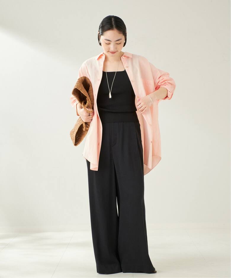 fibril linen 混 フレアパンツ（スラックス）｜Plage（プラージュ）の  