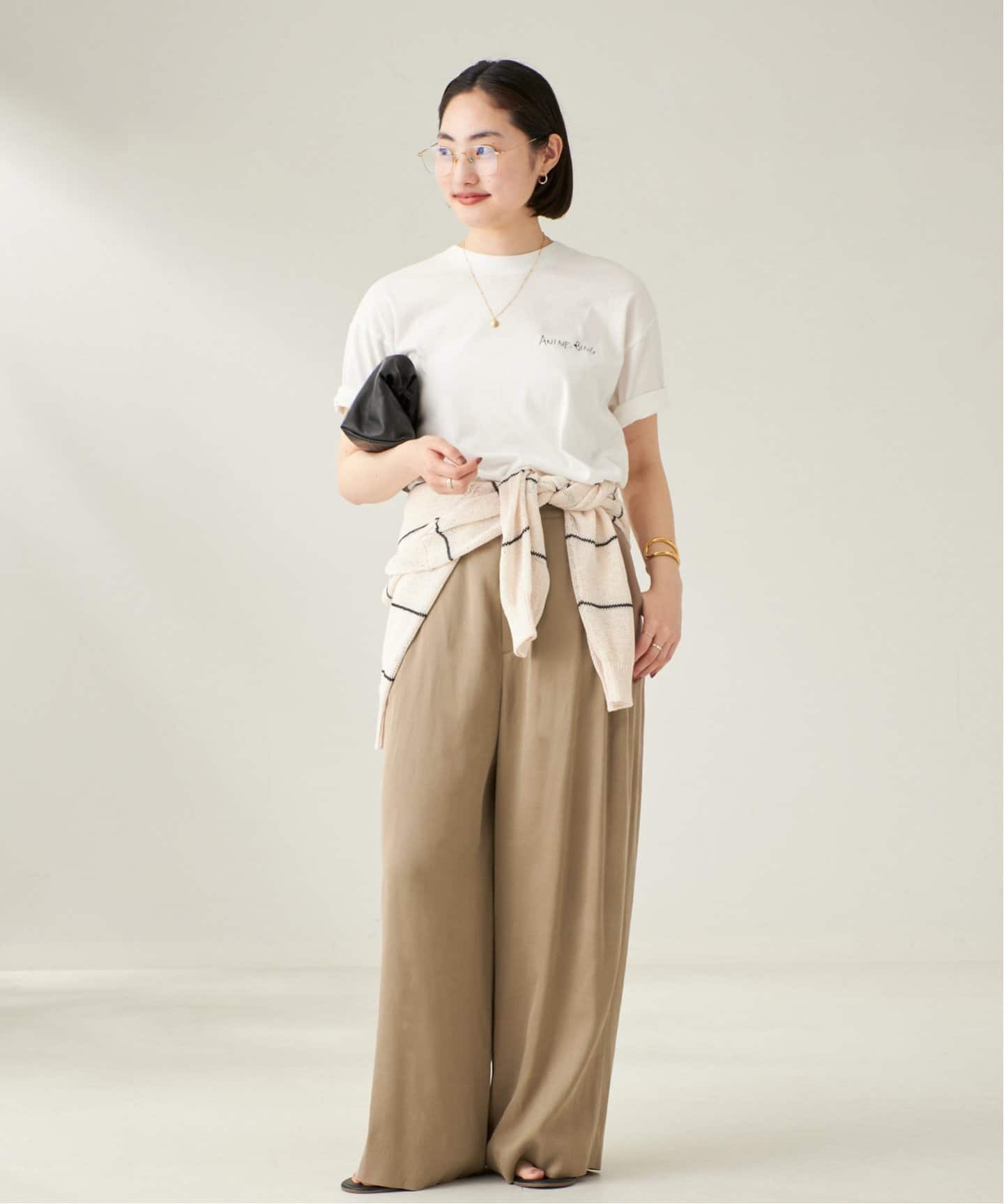 size32 fibril linen 混 フレアパンツ fibril linen 混 フレアパンツ（スラックス）｜Plage