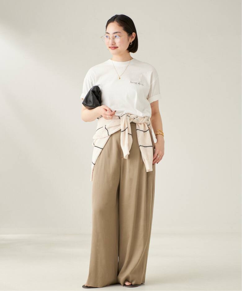 fibril linen 混 フレアパンツ（スラックス）｜Plage（プラージュ）の  