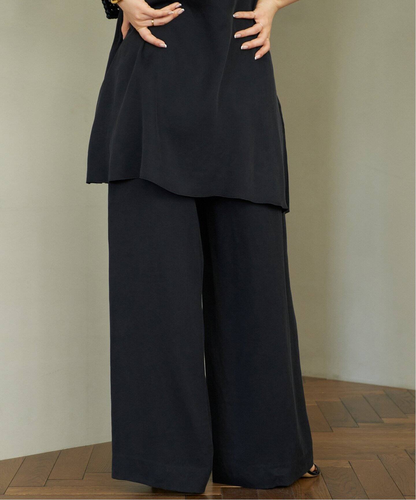 fibril linen 混 フレアパンツplage プラージュ