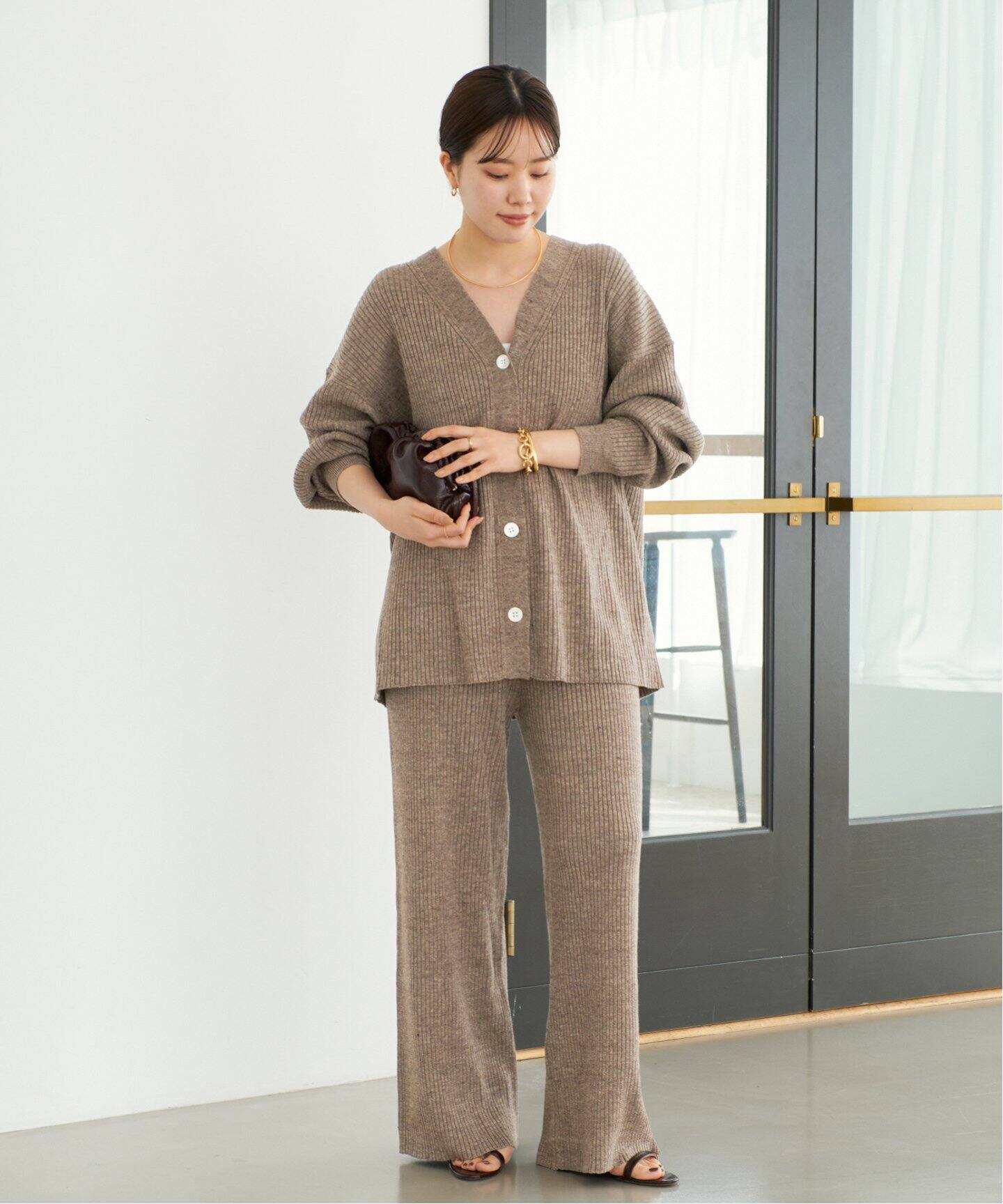 plageリブニットパンツ plage（プラージュ）の「ソフトリブ ニットパンツ◇（その他