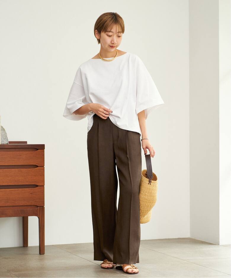 Plage プラージュ Linenトラウザーパンツ ナチュラル 38 