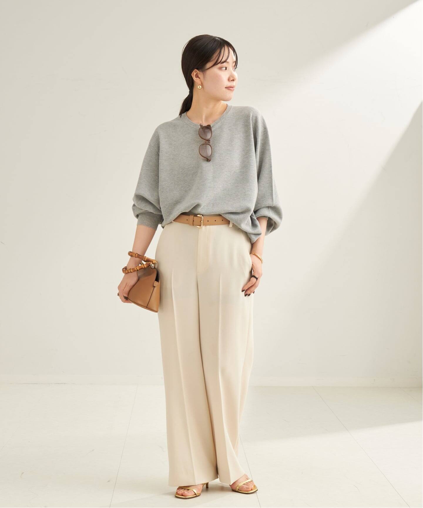 プラージュ ドライストレートパンツ S ベージュ 追加》washable straight パンツ 3（スラックス）｜Plage