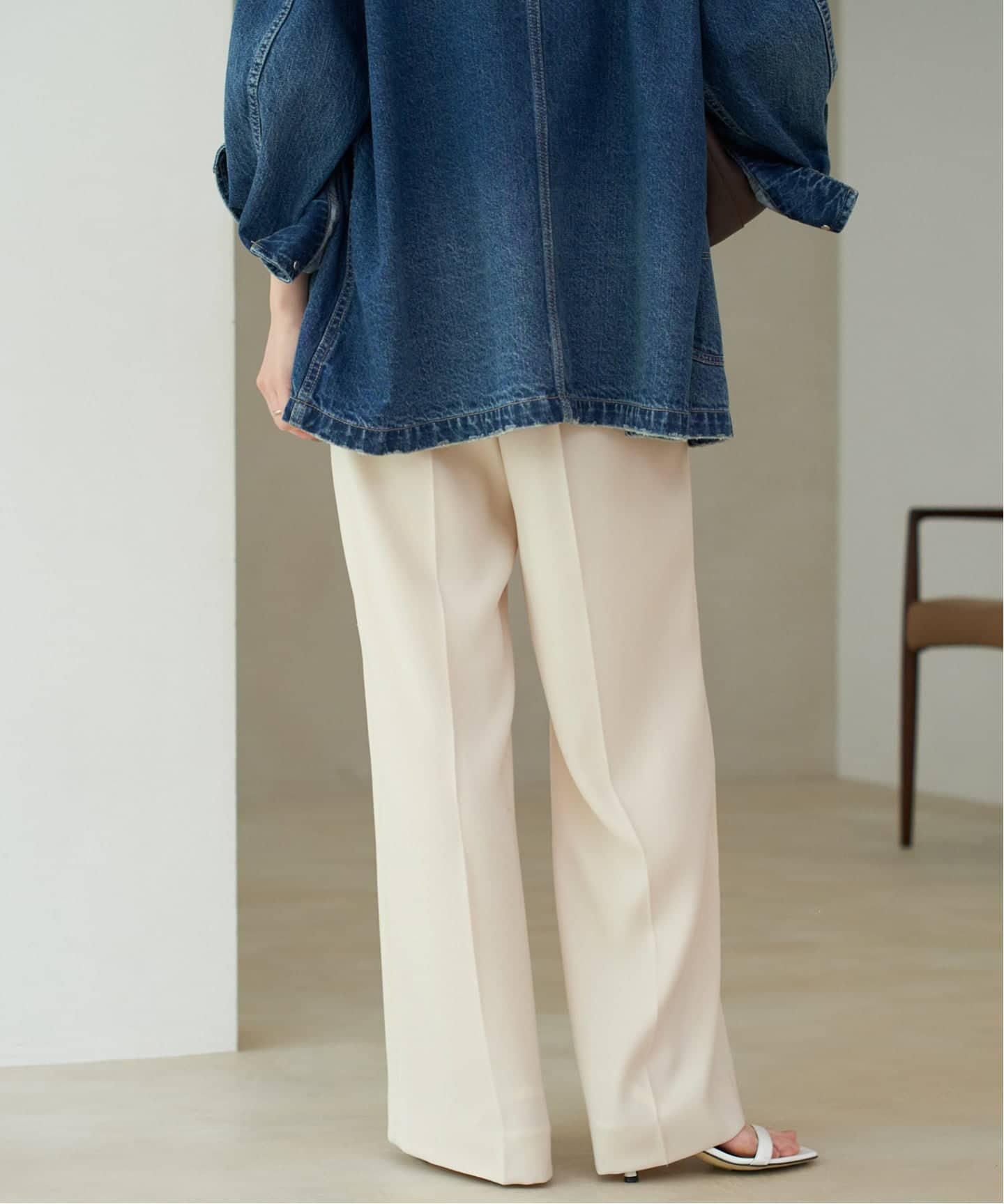 プラージュ ドライストレートパンツ S ベージュ 追加》washable straight パンツ 3（スラックス）｜Plage