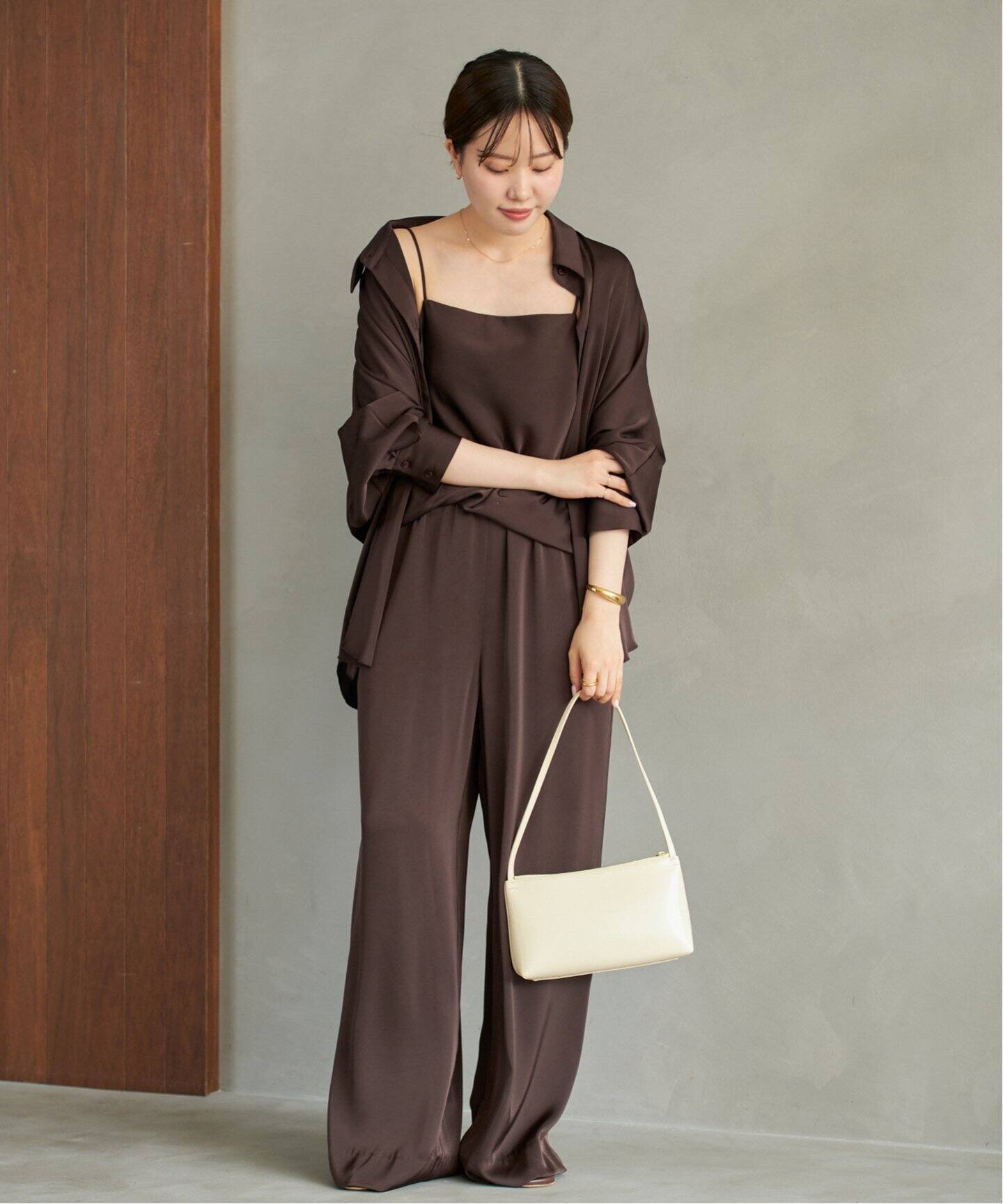 Plage プラージュ　Satin Relaxパンツ　ブラック　美品 極美品 2024AW プラージュ Plage Satin Relax パンツ 38