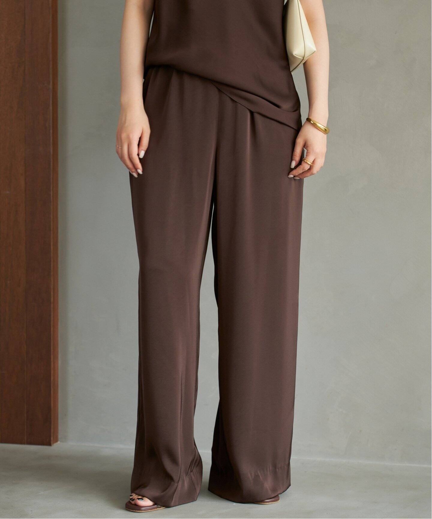 dull satin relax パンツ（その他パンツ）｜Plage（プラージュ）の通販