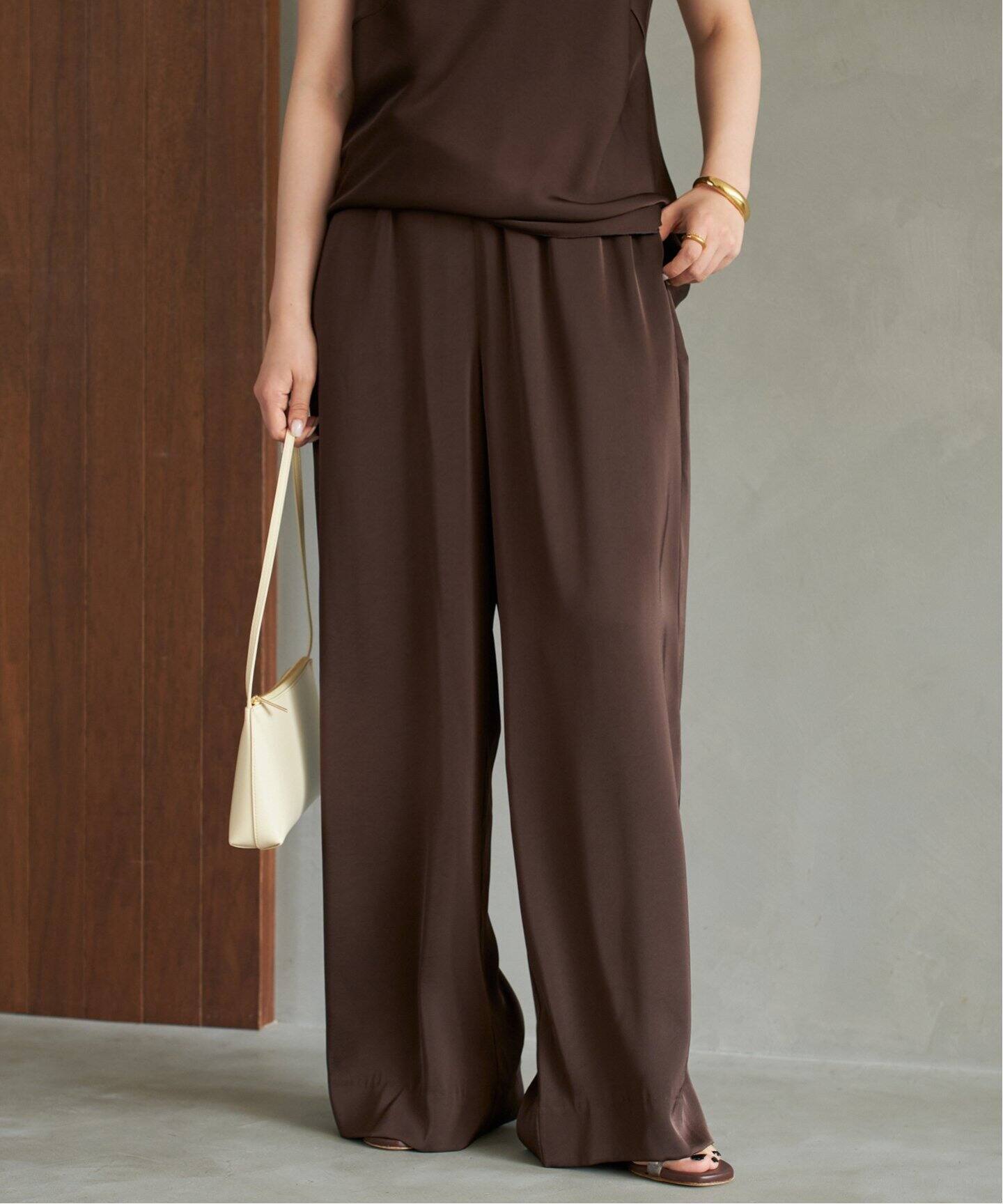 dull satin relax パンツ（その他パンツ）｜Plage（プラージュ）の通販