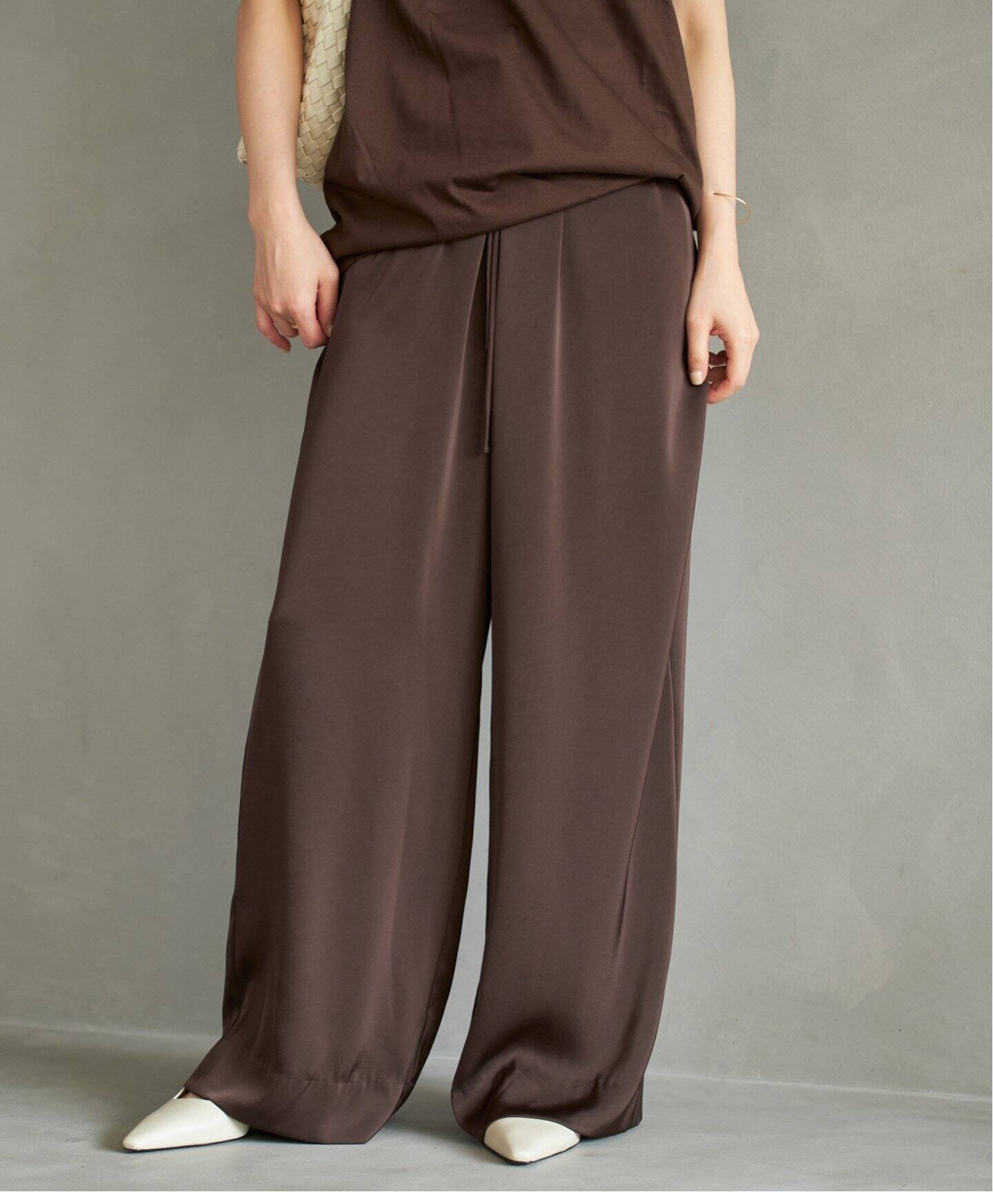 plage dull satin relax パンツ　34 dull satin relax パンツ（その他パンツ）｜Plage（プラージュ