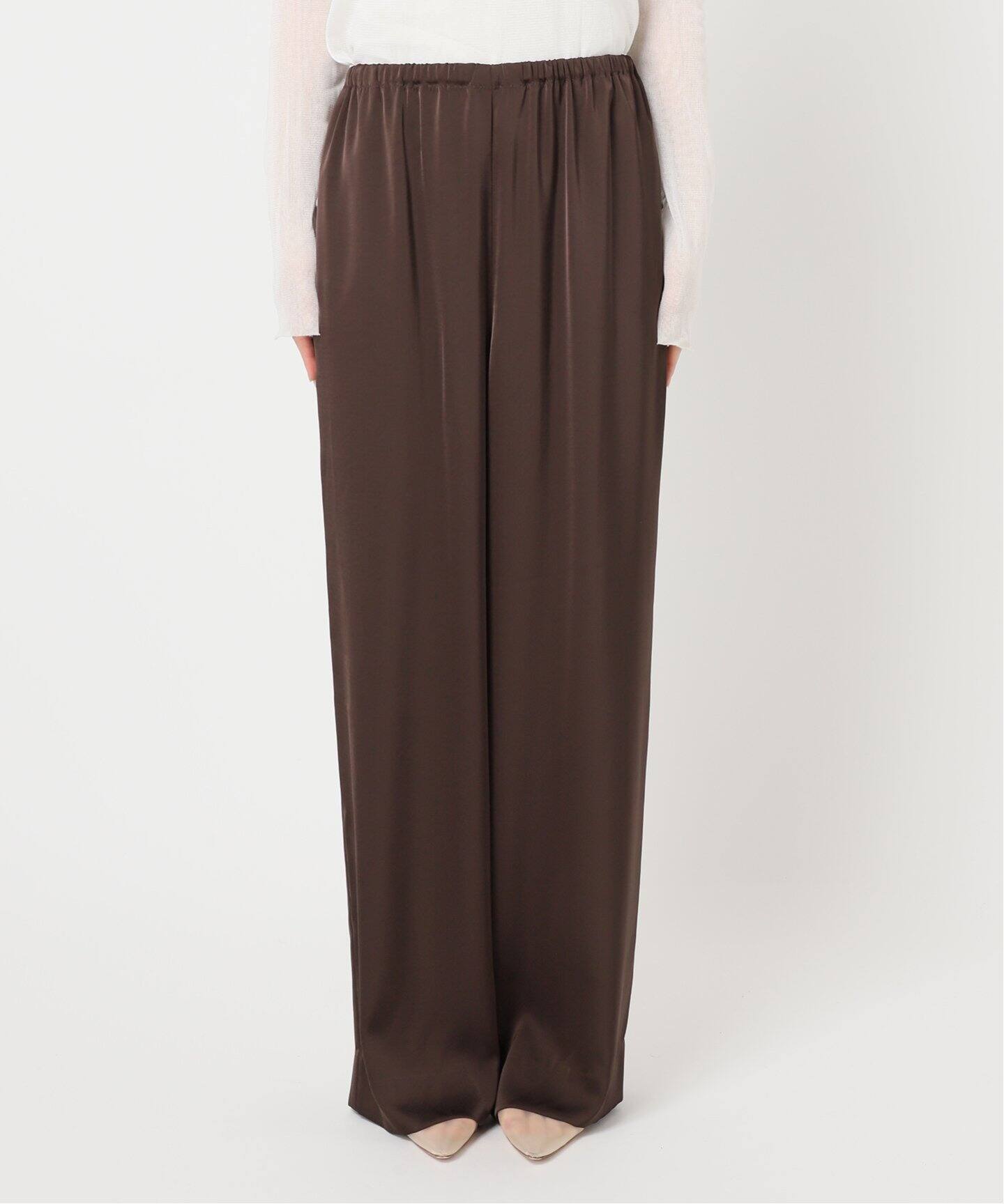 Plage プラージュ　Satin Relaxパンツ　ブラック　美品 プラージュ Plage 《追加予約》dull satin relax パンツ
