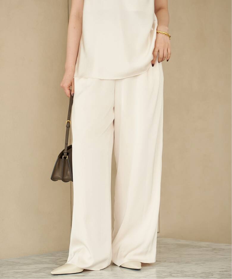 追加》dull satin relax パンツ（その他パンツ）｜Plage（プラージュ  