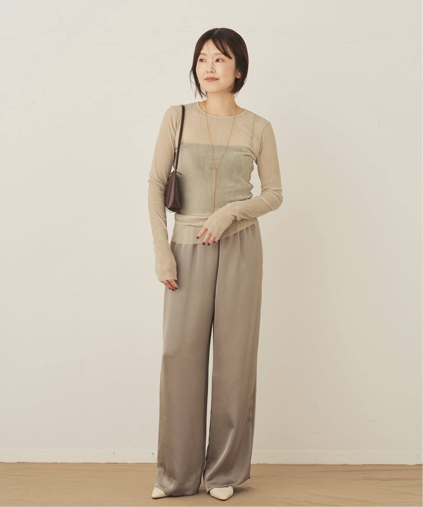 double satin minimal パンツ（その他パンツ）｜Plage（プラージュ）の