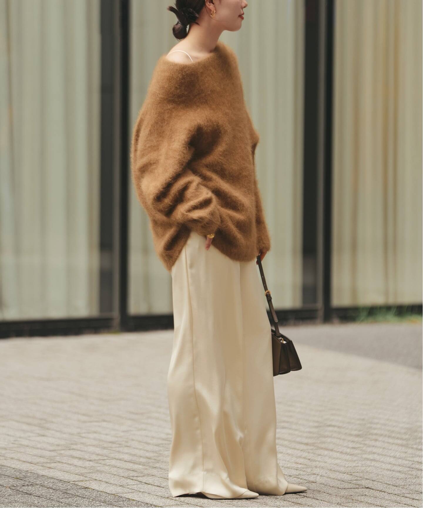 25AW　double satin minimal パンツ　36 ブラウンD double satin minimal パンツ（その他パンツ）｜Plage（プラージュ）の