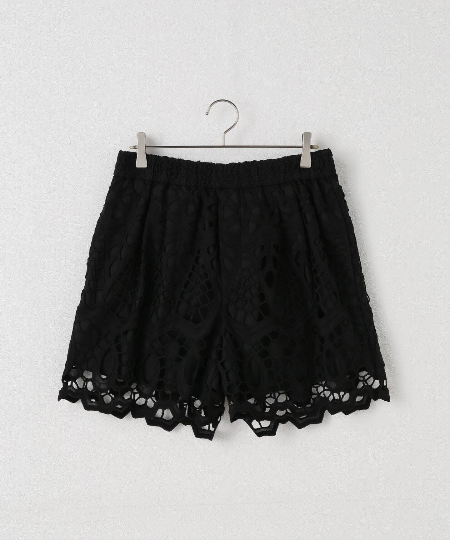 Plage 24AW SOFT WOOL ショートパンツ ブラック 38 MATOKAMATOKA / マトカマトカ 別注 LACE ショートパンツ