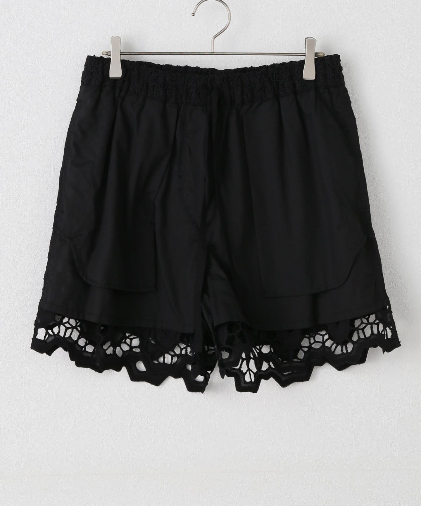 Plage 24AW SOFT WOOL ショートパンツ ブラック 38 MATOKAMATOKA / マトカマトカ 別注 LACE ショートパンツ