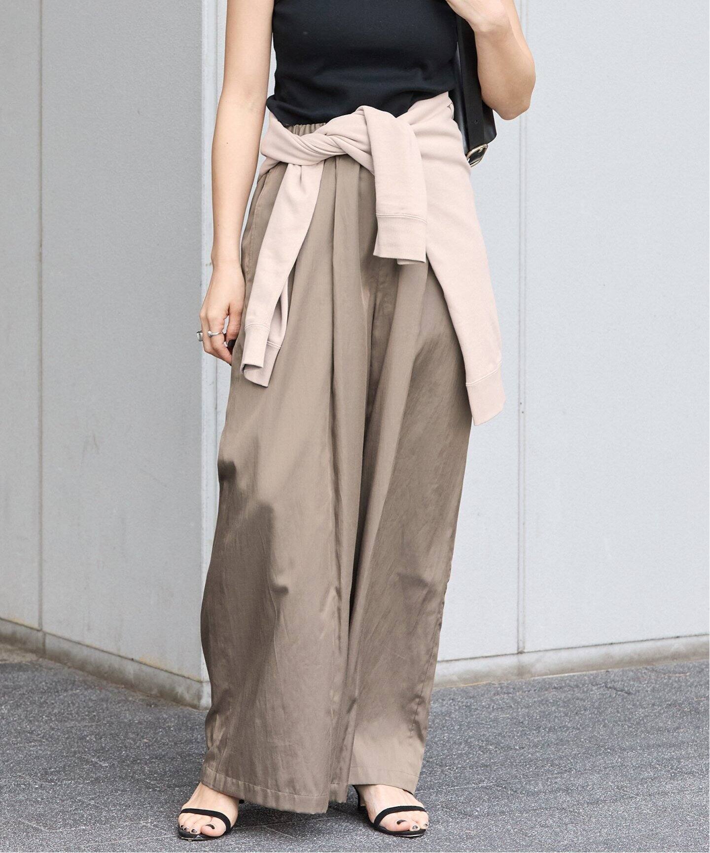 シルクライクサテン リラックスパンツ（その他パンツ）｜VERMEIL