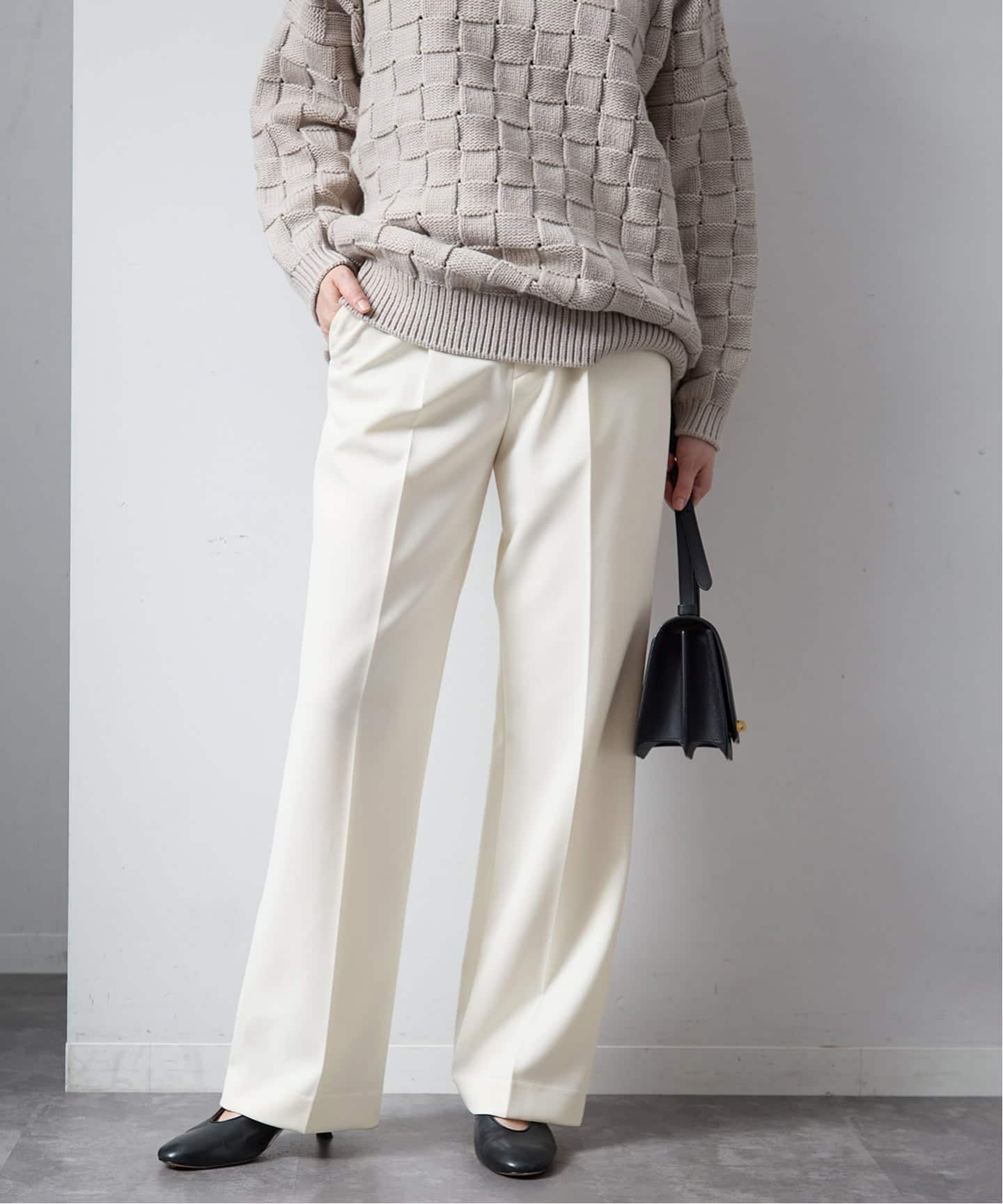 追加2予約》ダブルクロスストレッチパンツ（スラックス