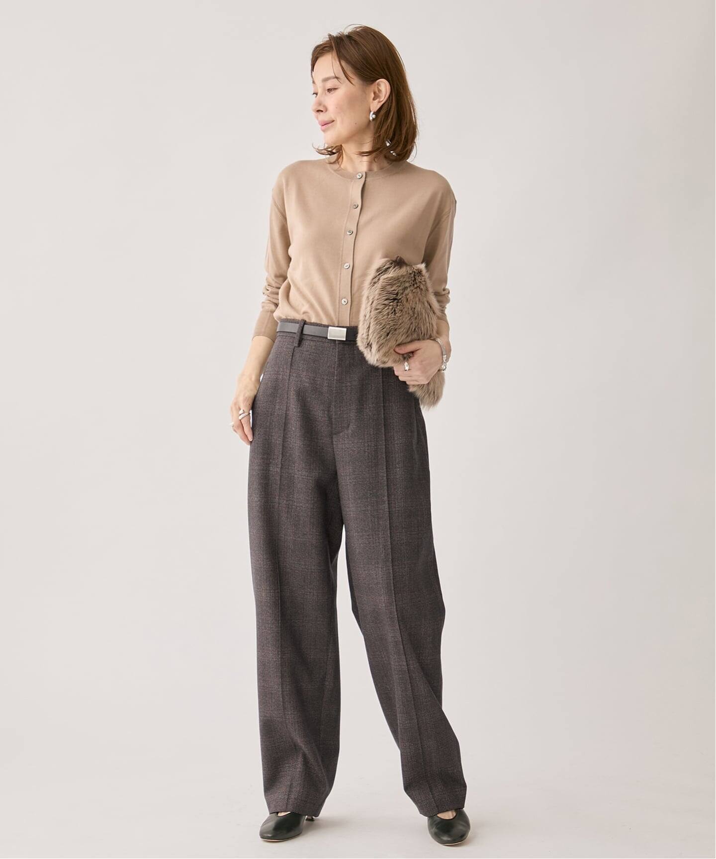 woolピンタックパンツ（スラックス）｜VERMEIL par iena（ヴェルメイユ