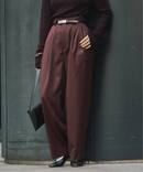 woolタックワイドパンツ