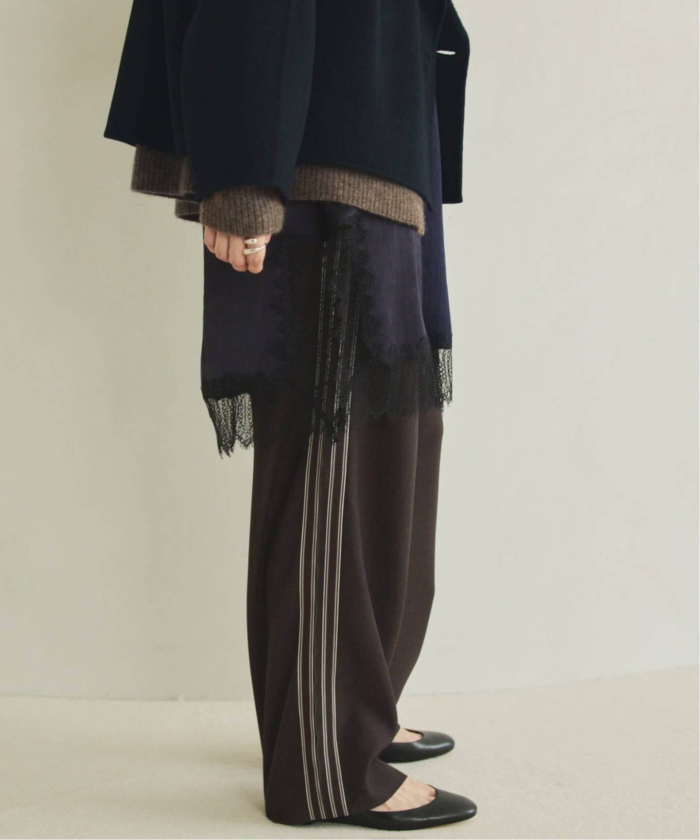 side line tuck パンツ（ジャージ／トラックパンツ）｜VERMEIL par