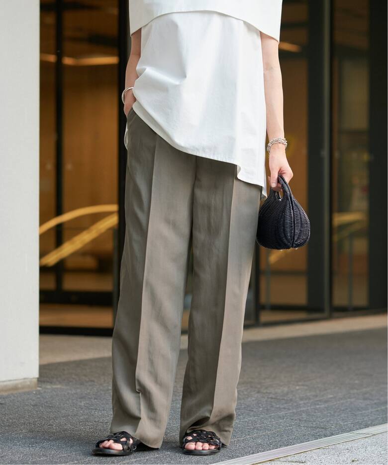 レーヨンリネンタンブラータックパンツ（スラックス）｜VERMEIL par  