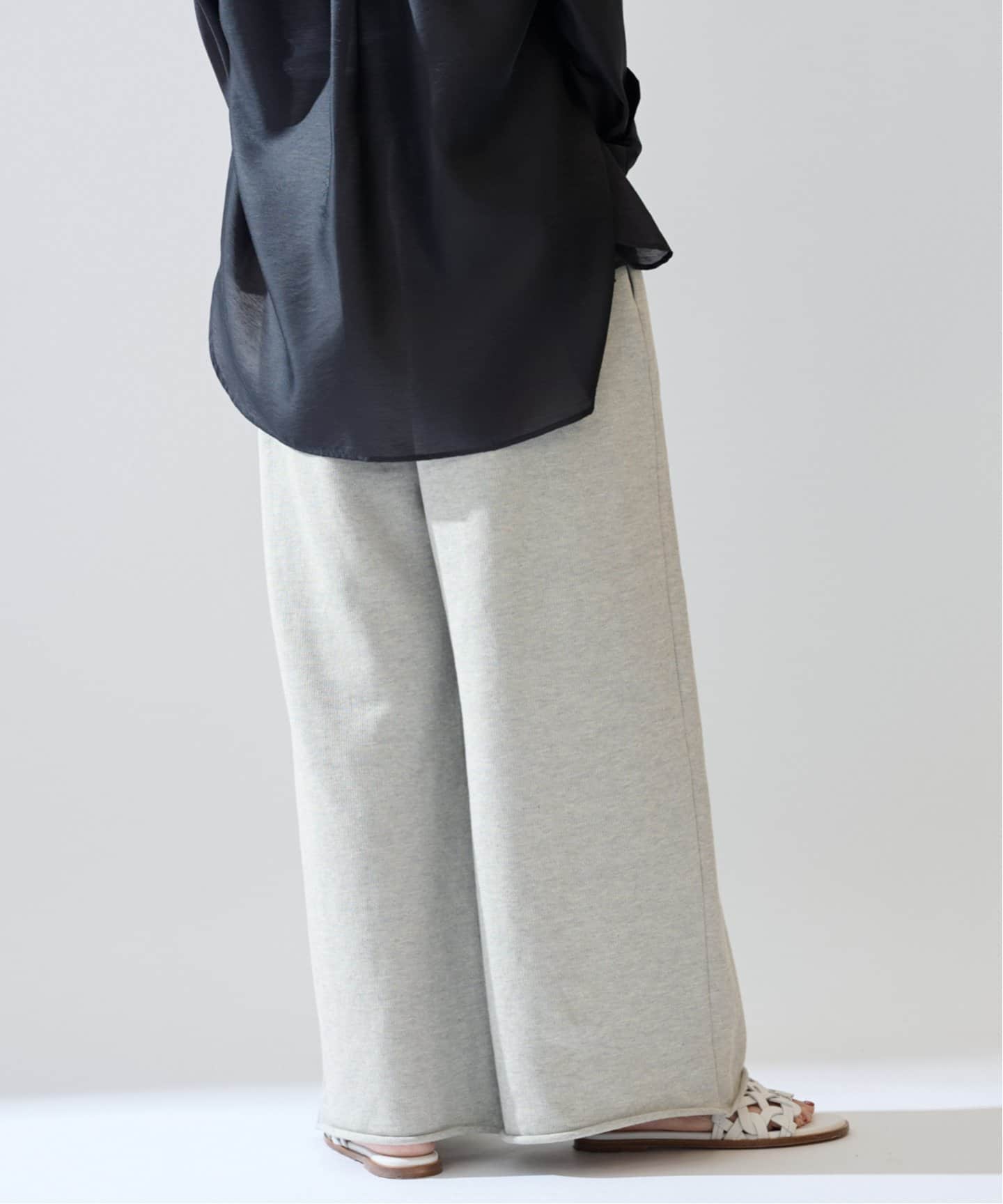 ギザコットンタックニットワイドパンツ（その他パンツ