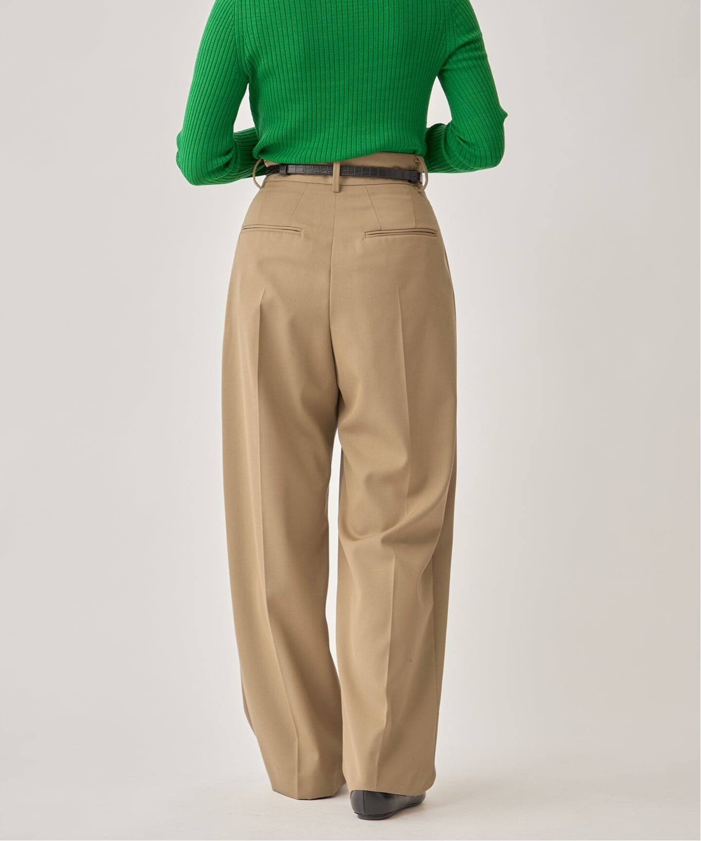 ウールギャバタックパンツ（スラックス）｜VERMEIL par iena