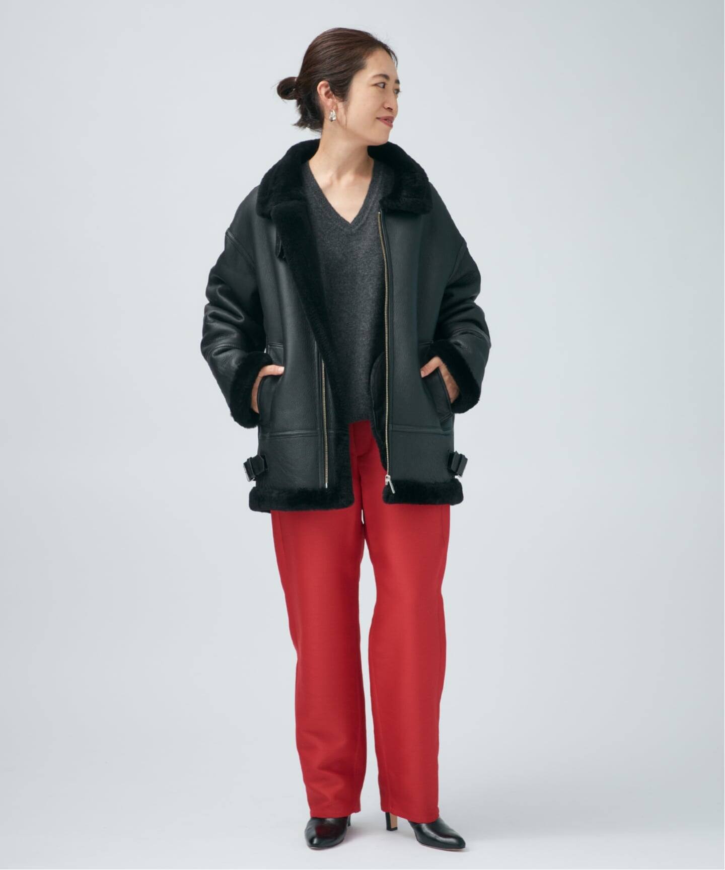 ヴェルメイユパーイエナ　セットアップ Room no.8 BLACK ルームエイトブラック TRI/TWILL COMBI LACE DRE BR80