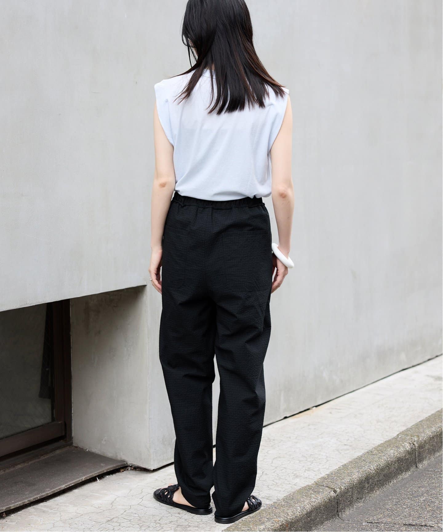 VERMEIL par iena 2024SS ナイロンドローパンツ ブラック VERMEIL par iena 2024SS ナイロンドローパンツ ブラック - メルカリ