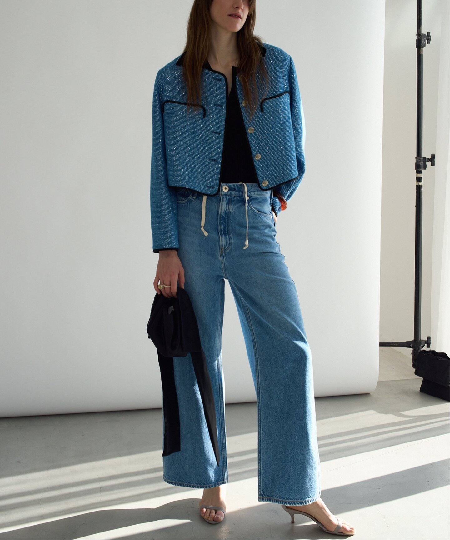 upper hights アッパーハイツ THE LARA ワイドストレートデニムパンツ  