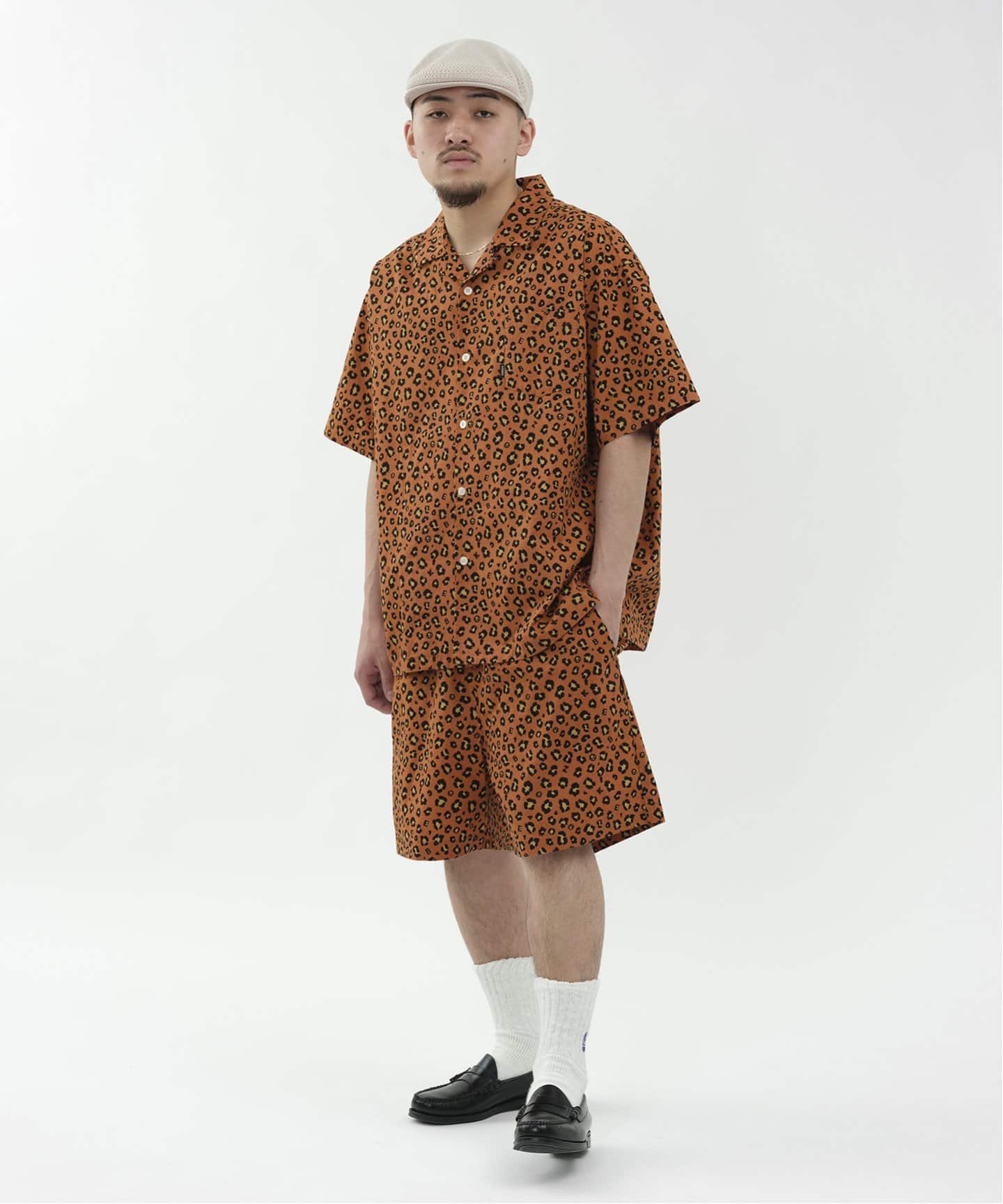 KEBOZ ケボズ セットアップ シャツ ハーフパンツ レオパード 豹