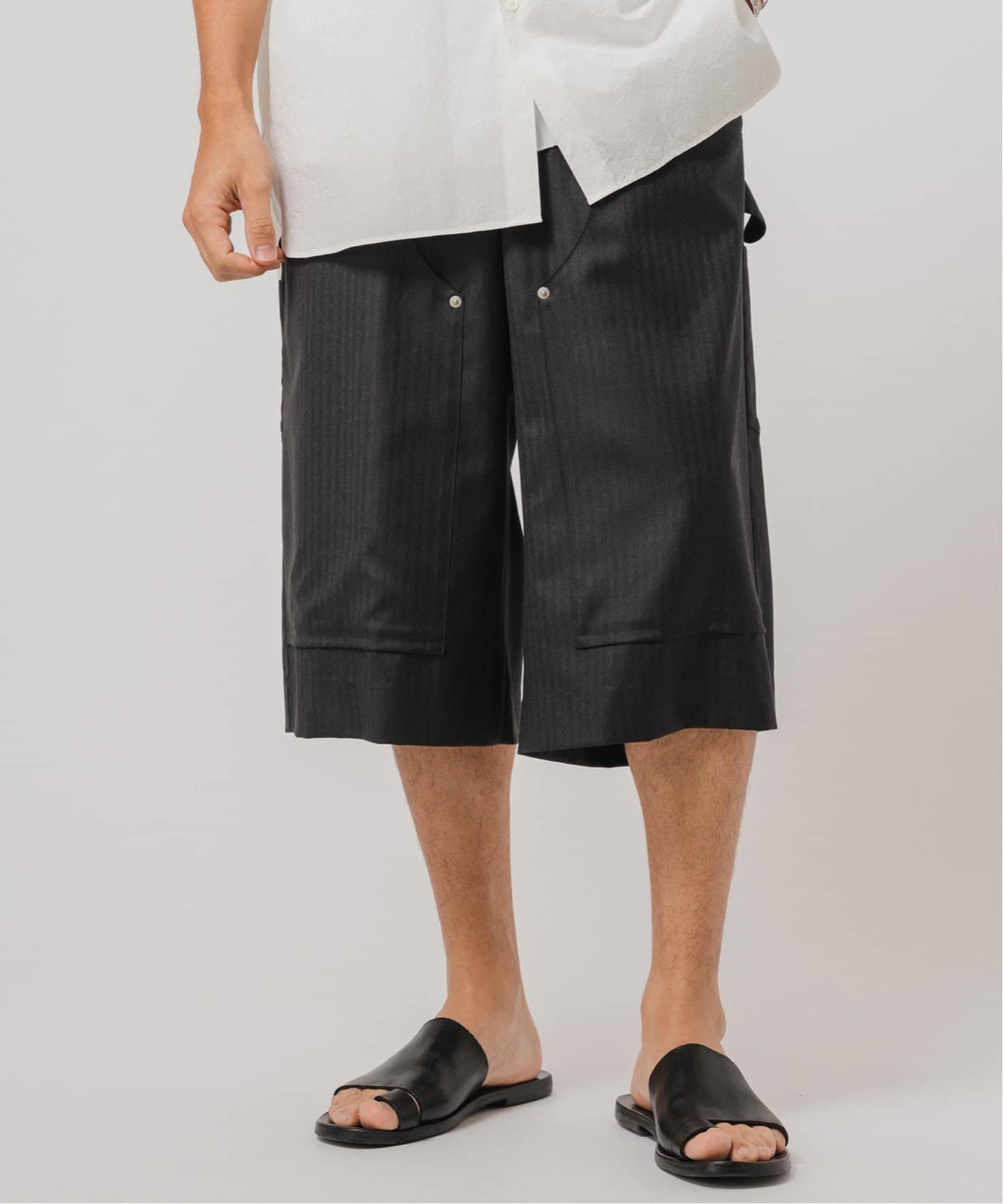 E.Loro Piana Fabric ペインター バギー ショーツ