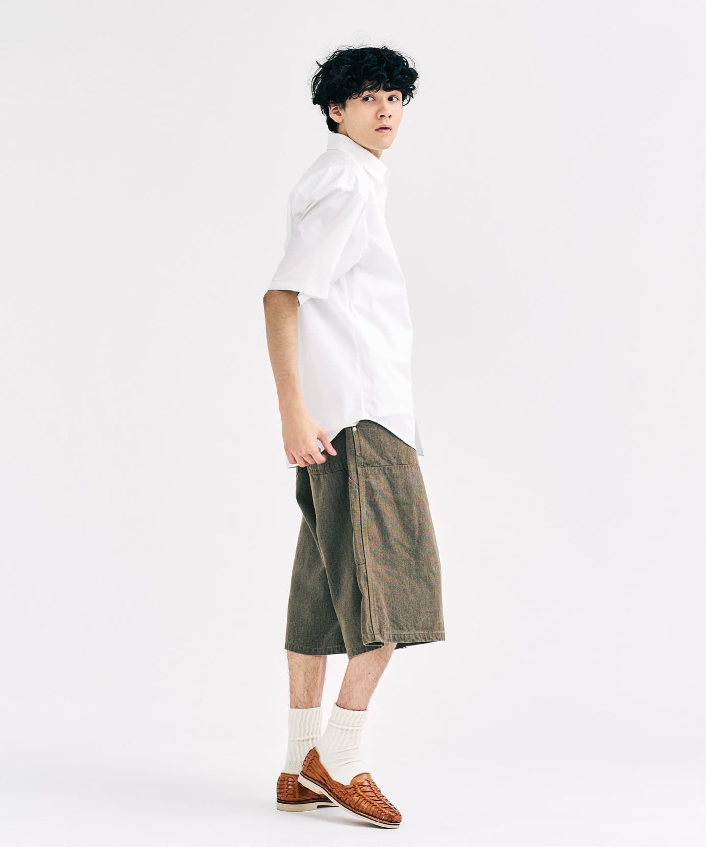 BLESS Ü ダックウォッシュダブルニーショーツ BLESS Ü ダックウォッシュダブルニーショーツ BU wash buggy