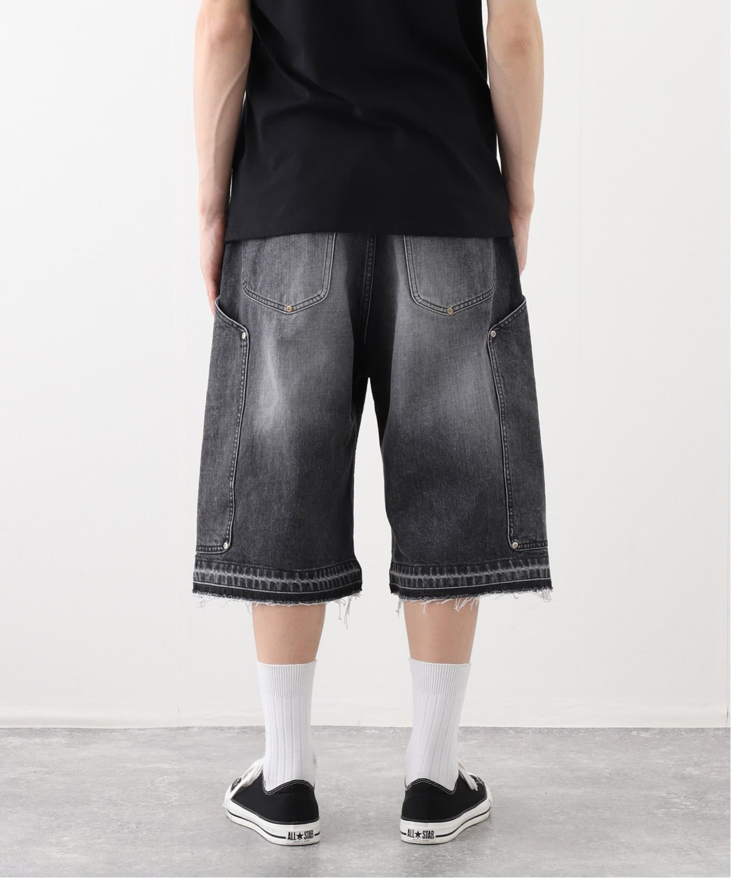 パンツ FAKE AS FLOWERS NEWCOMMUNE Denim Shorts FAF / フェイク アズ フラワーズ NEWCOMMUNE AGED BAGGY DENIM