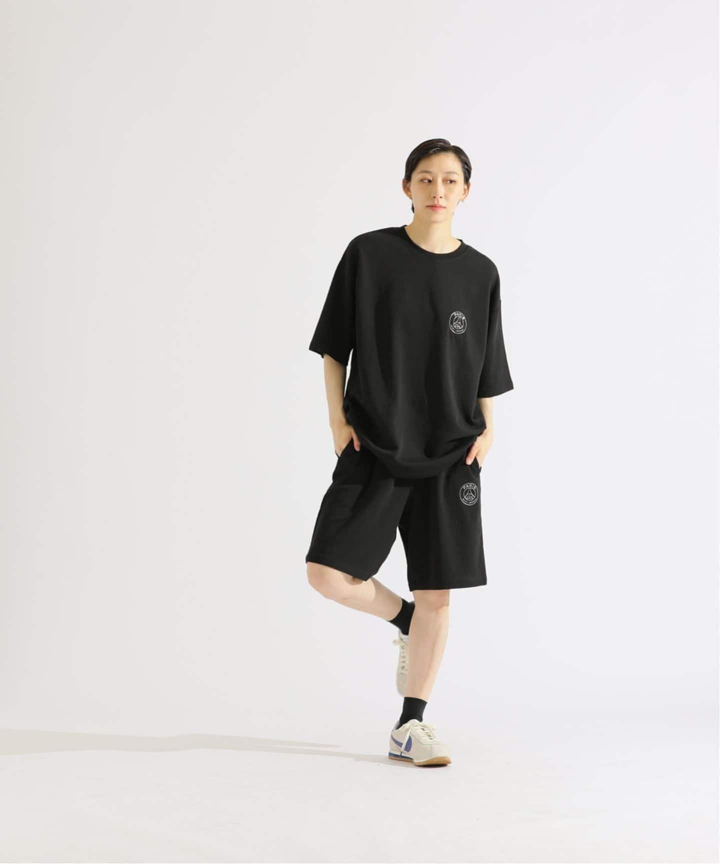 新品 パリサンジェルマン 上下セット 半袖スウェット ハーフパンツ 黒 レアロゴ 新品 パリサンジェルマン 上下セット 半袖スウェット ハーフ