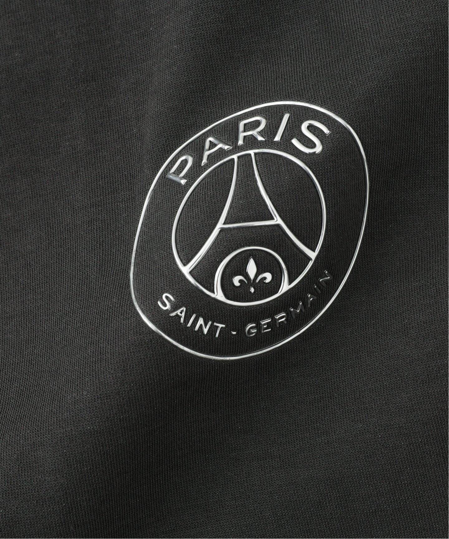 PARISパリ・サンジェルマン　ロゴ ダウンベスト ブラックリバーシブルS JORDAN BRAND AS M J PSG PUFFER VEST BLACK/BLACK/METALLIC