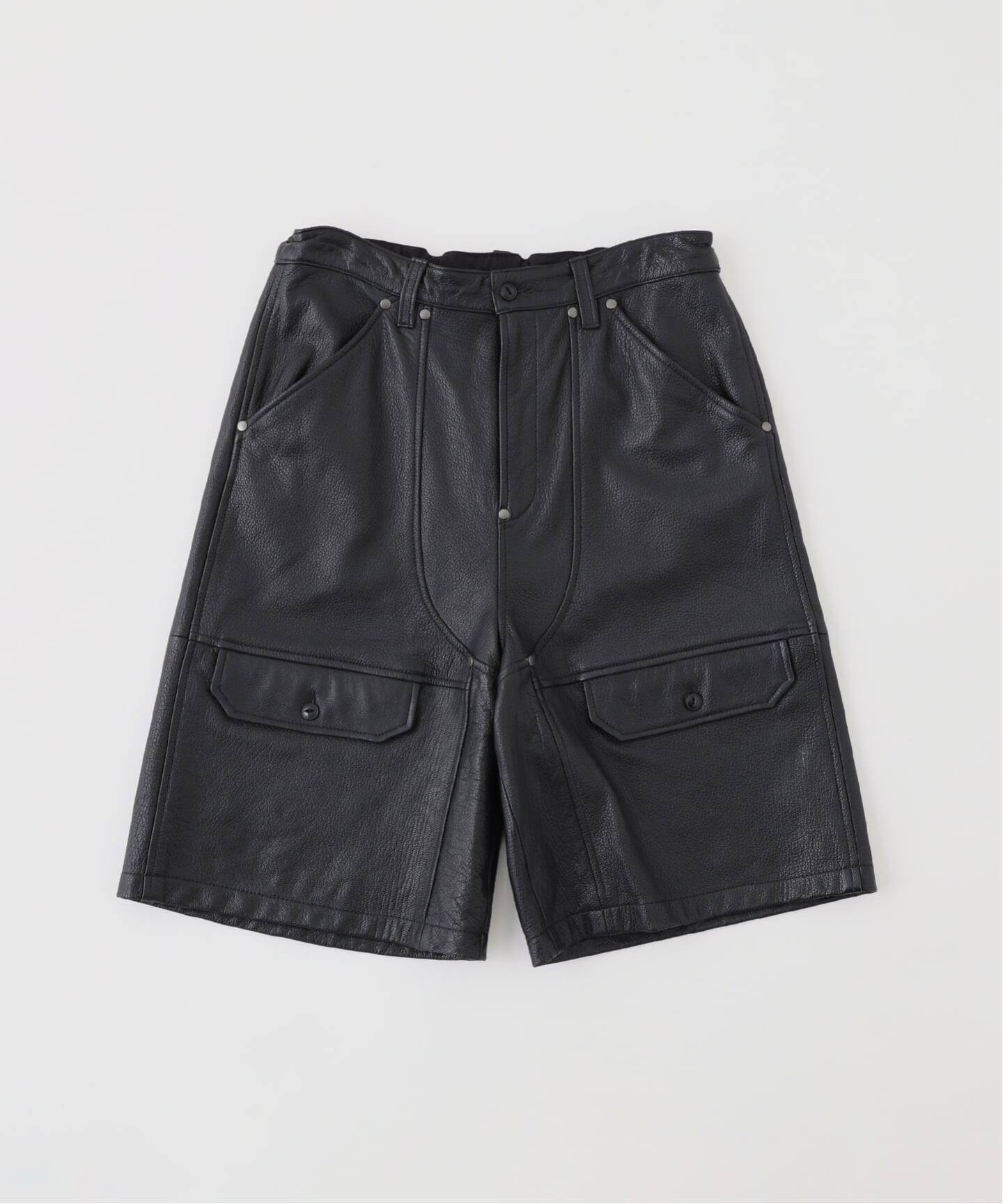 CCU ゴートレザー ショートパンツ WORK SHORTS CCU / シーシーユー WORK SHORTS/GOAT（ショート・ハーフパンツ