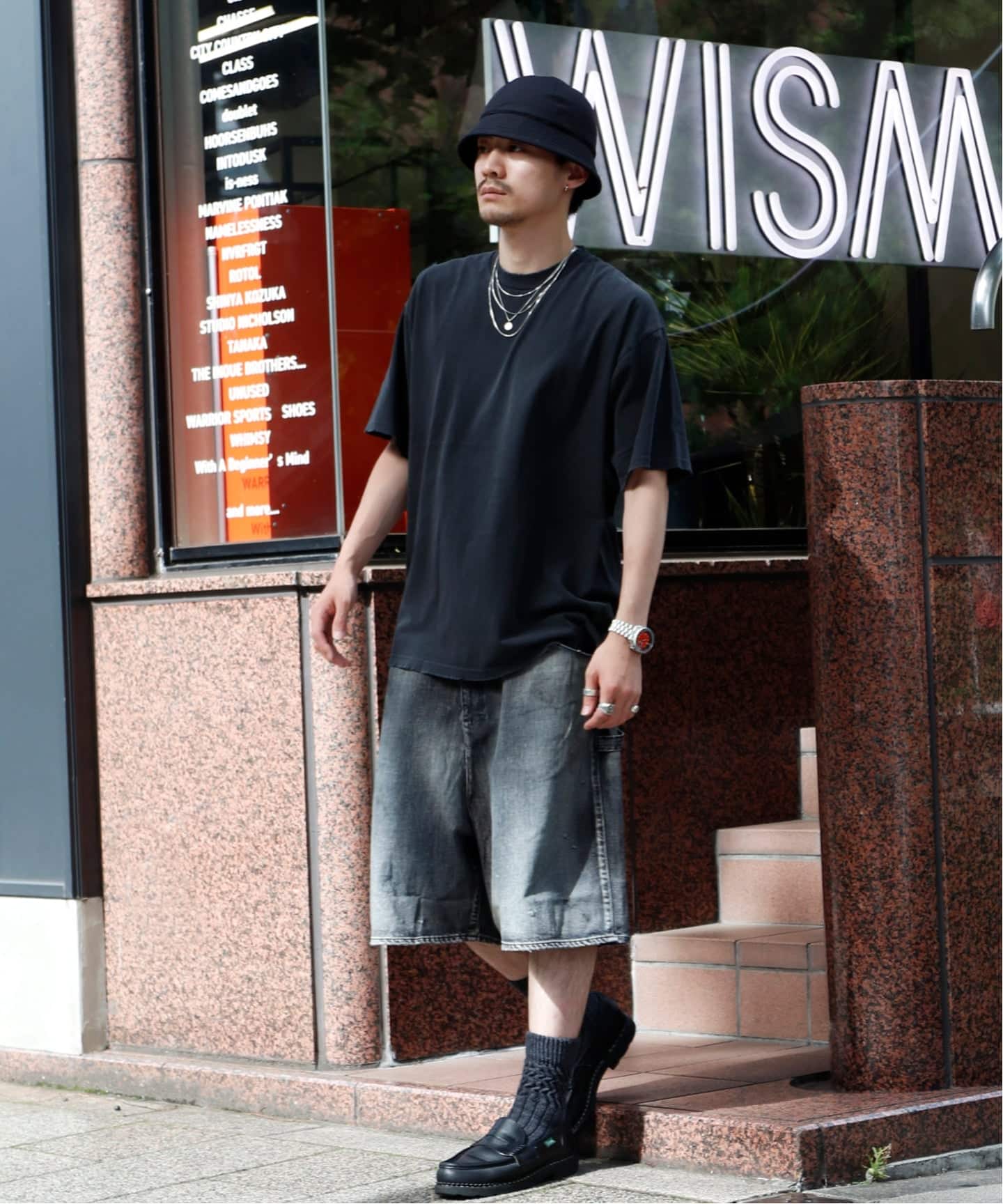 ANCELLM × WISM別注BOXY DENIM PAINTER SHORT ANCELLM × WISM別注 BOXY DENIM PAINTER SHORT（ショート