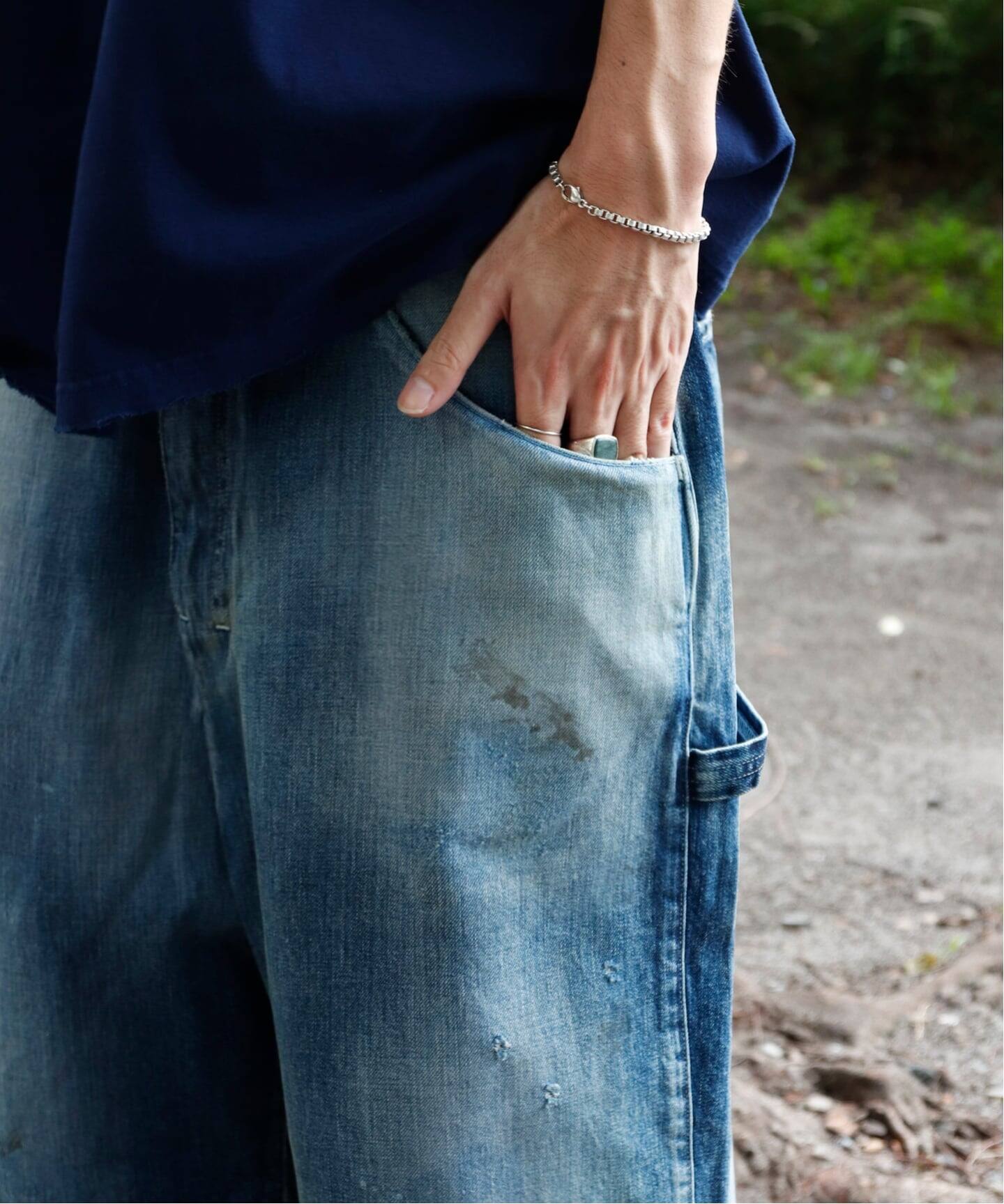 ANCELLM × WISM別注 BOXY DENIM PAINTER SHORT（ショート・ハーフ