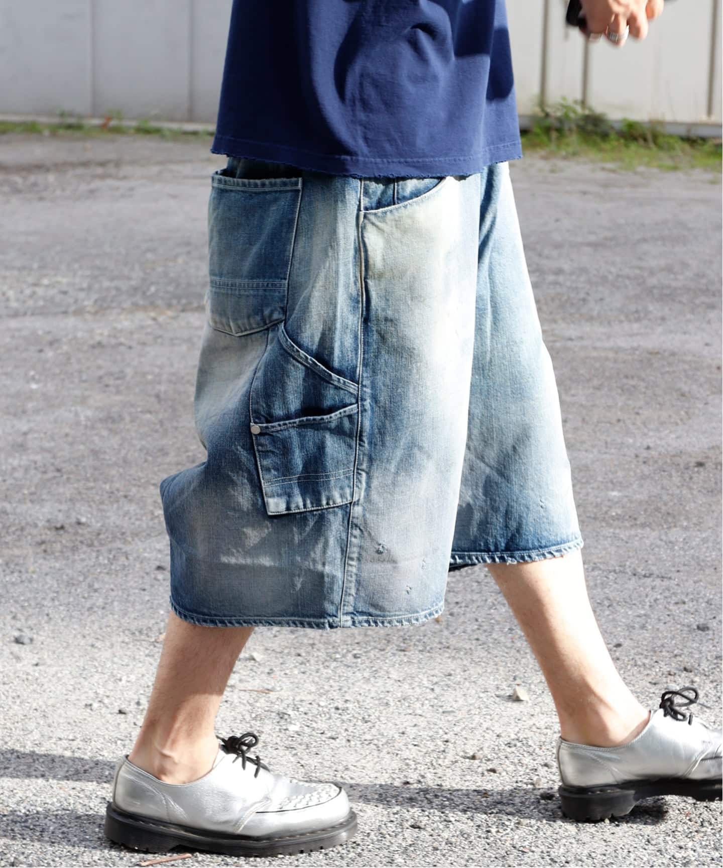 ANCELLM × WISM別注 BOXY DENIM PAINTER SHORT（ショート・ハーフ