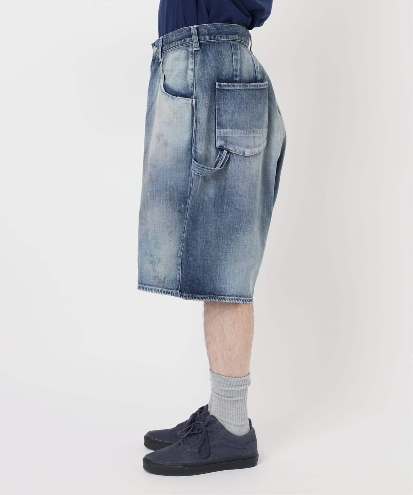 パンツ ANCELLM BOXY DENIM PAINTER SHORTS EX ANCELLM Creates the BOXY DENIM PAINTER SHORTS EX Exclusively
