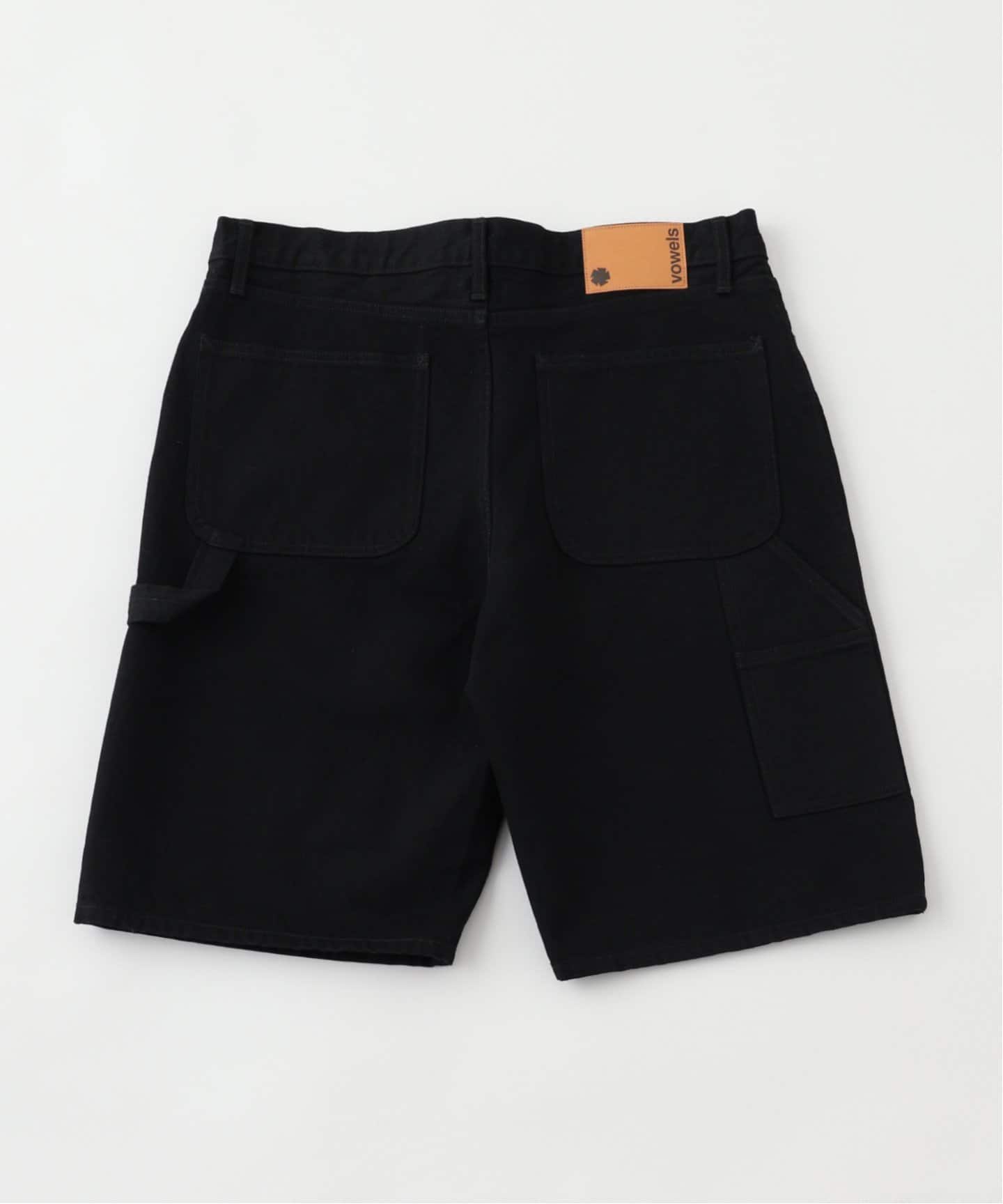 vowels/バウルズ】 DENIM PAINTER SHORTS/BLACK VO-25SS - PT045