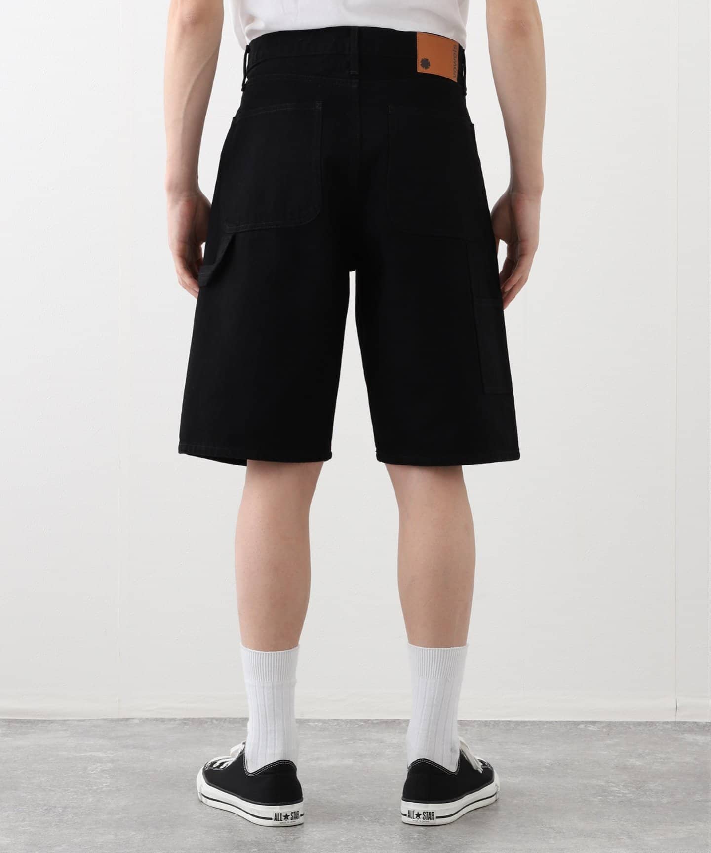 vowels/バウルズ】 DENIM PAINTER SHORTS/BLACK VO-25SS - PT045