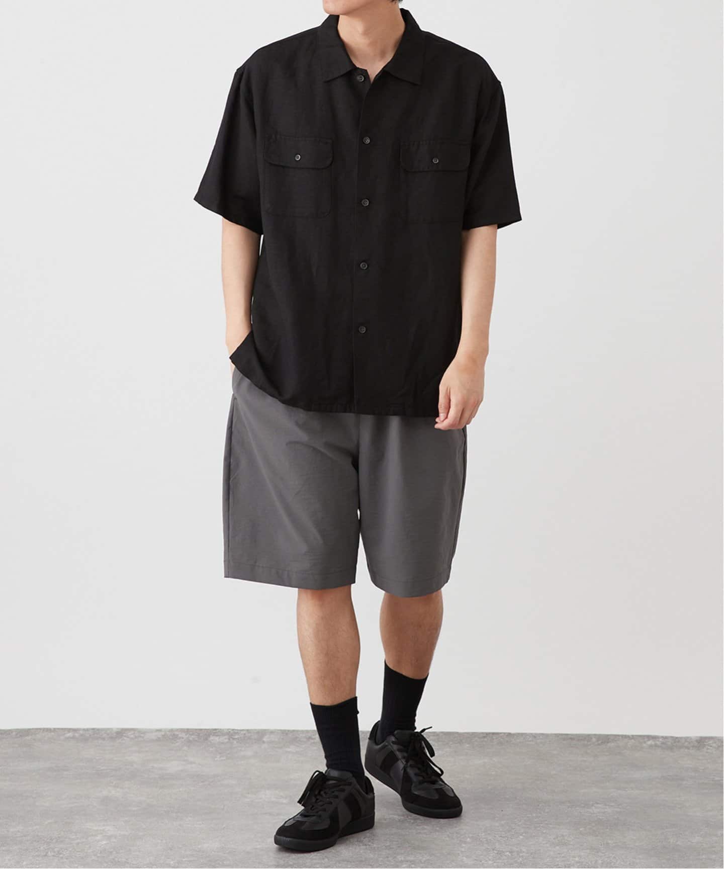 Chesty 20th限定黒 ショートパンツ テクスチャー仕上げ