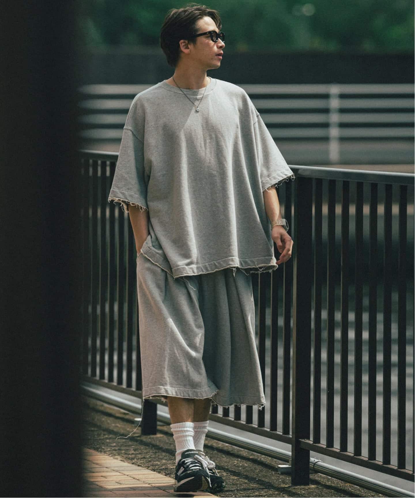 【ANGLAN】25SS★ [AG] Valley Tuck Sweat Half Pants ANGLAN】25SS☆ [AG] Valley Tuck Sweat Half Pants