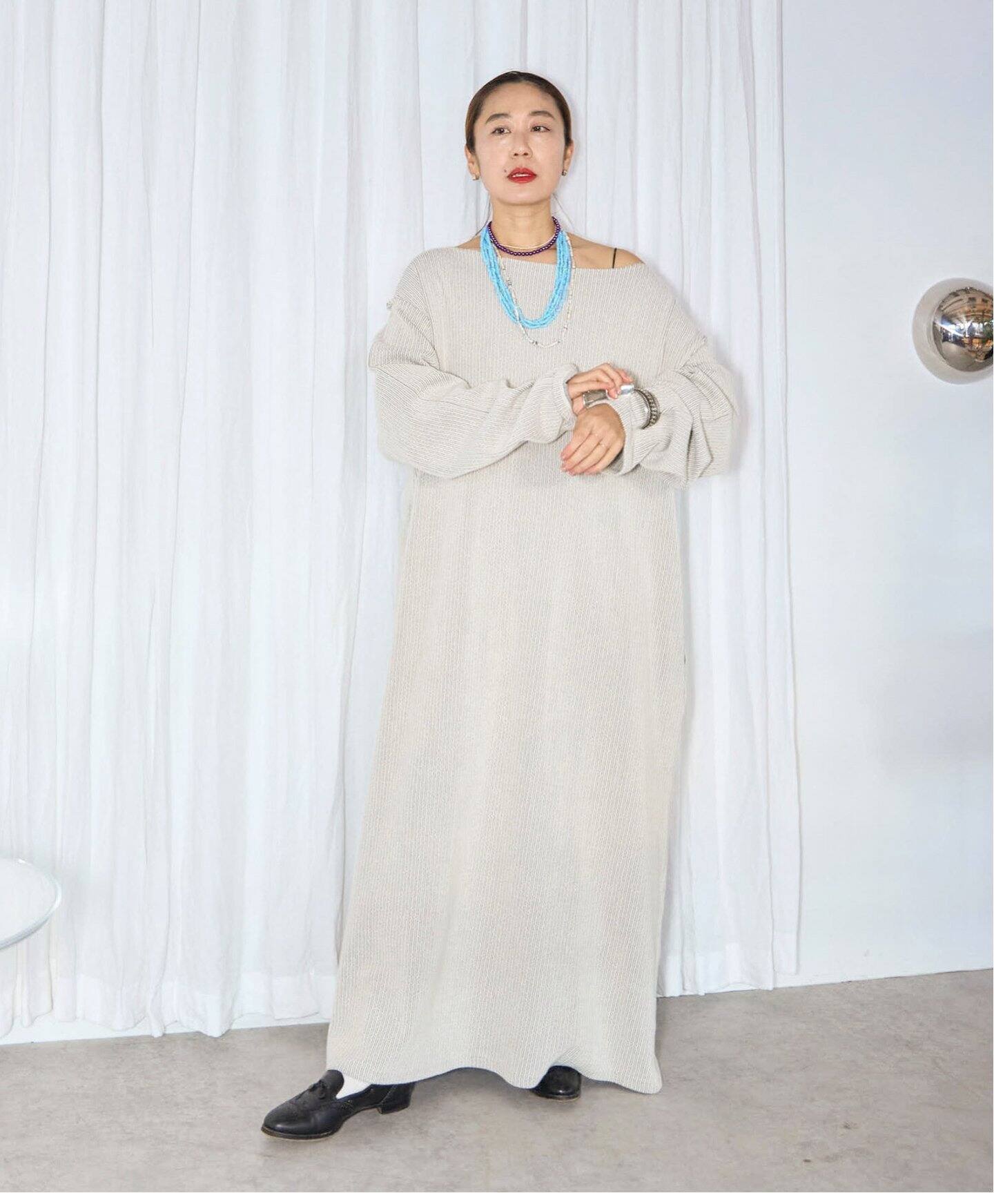 BOATNECK CUT LONG DRESS：ワンピース（ワンピース）｜CITYSHOP 