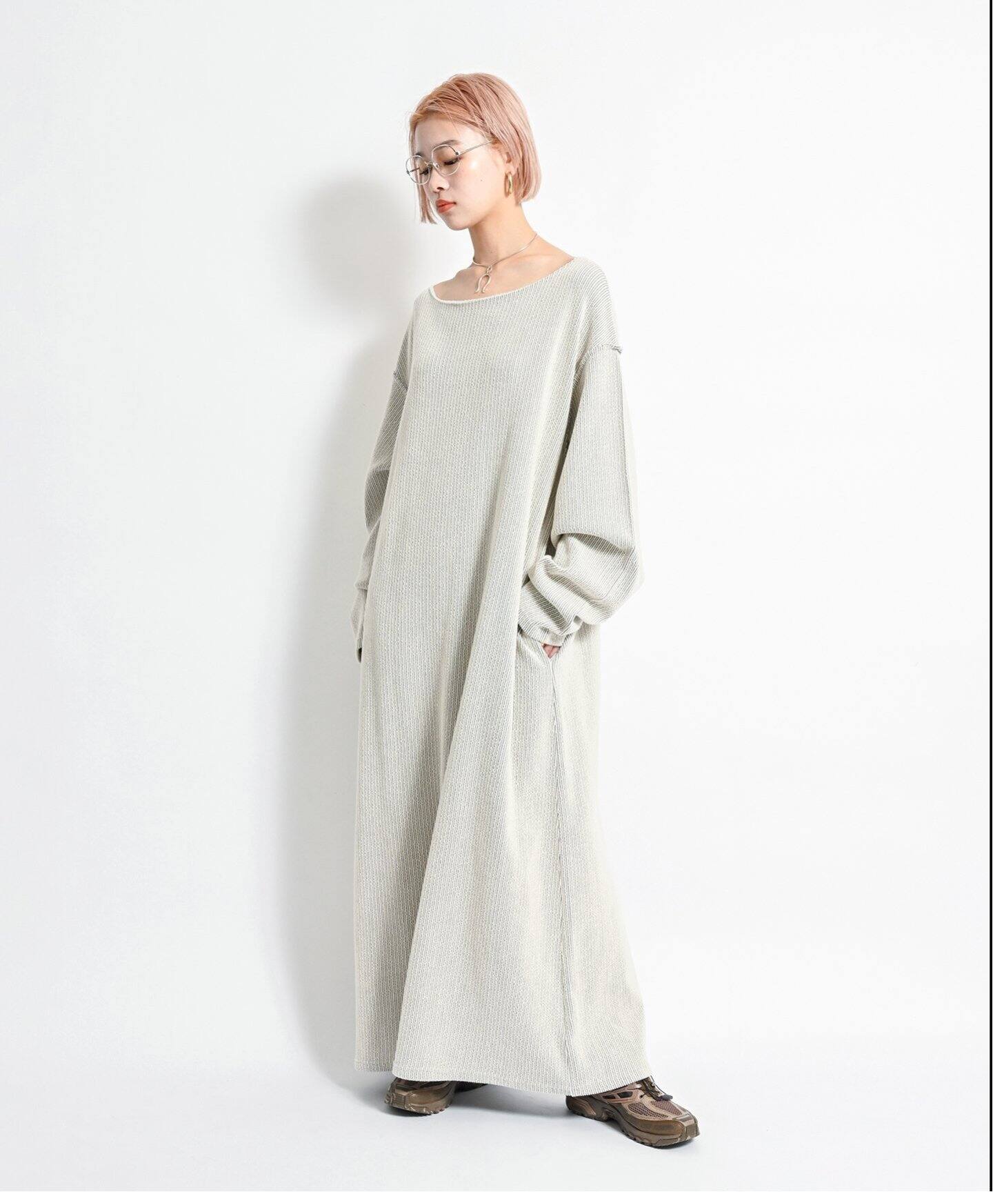 BOATNECK CUT LONG DRESS：ワンピース（ワンピース）｜CITYSHOP