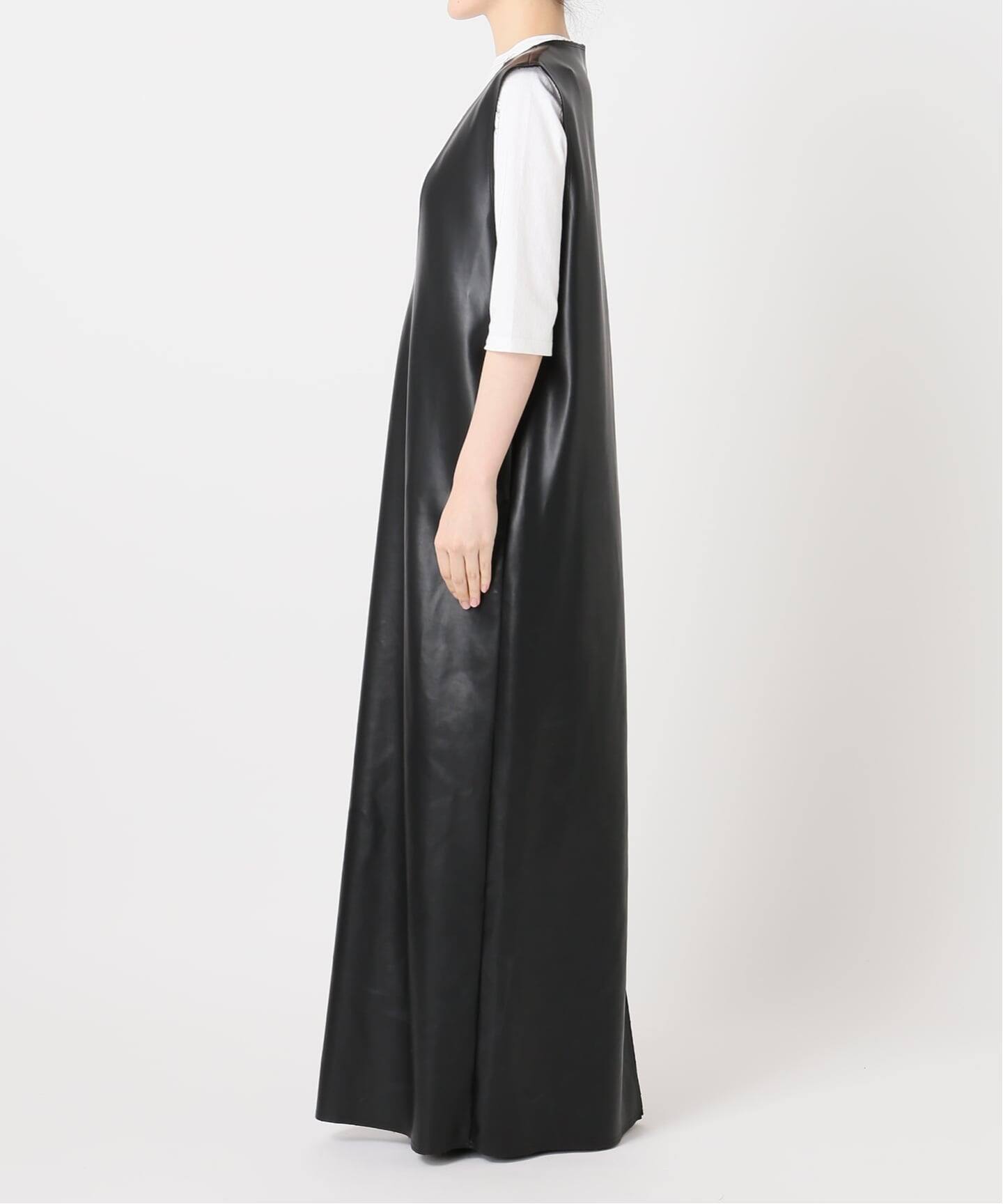 FAUX LEATHER LINE DRESS：ワンピース（ワンピース）｜CITYSHOP