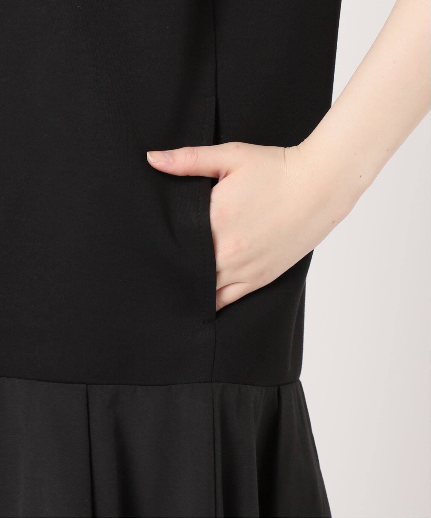【新品未使用】CITYSHOPコンビバルーンドレス 追加》COMBI BALLOON DRESS：ワンピース（ワンピース