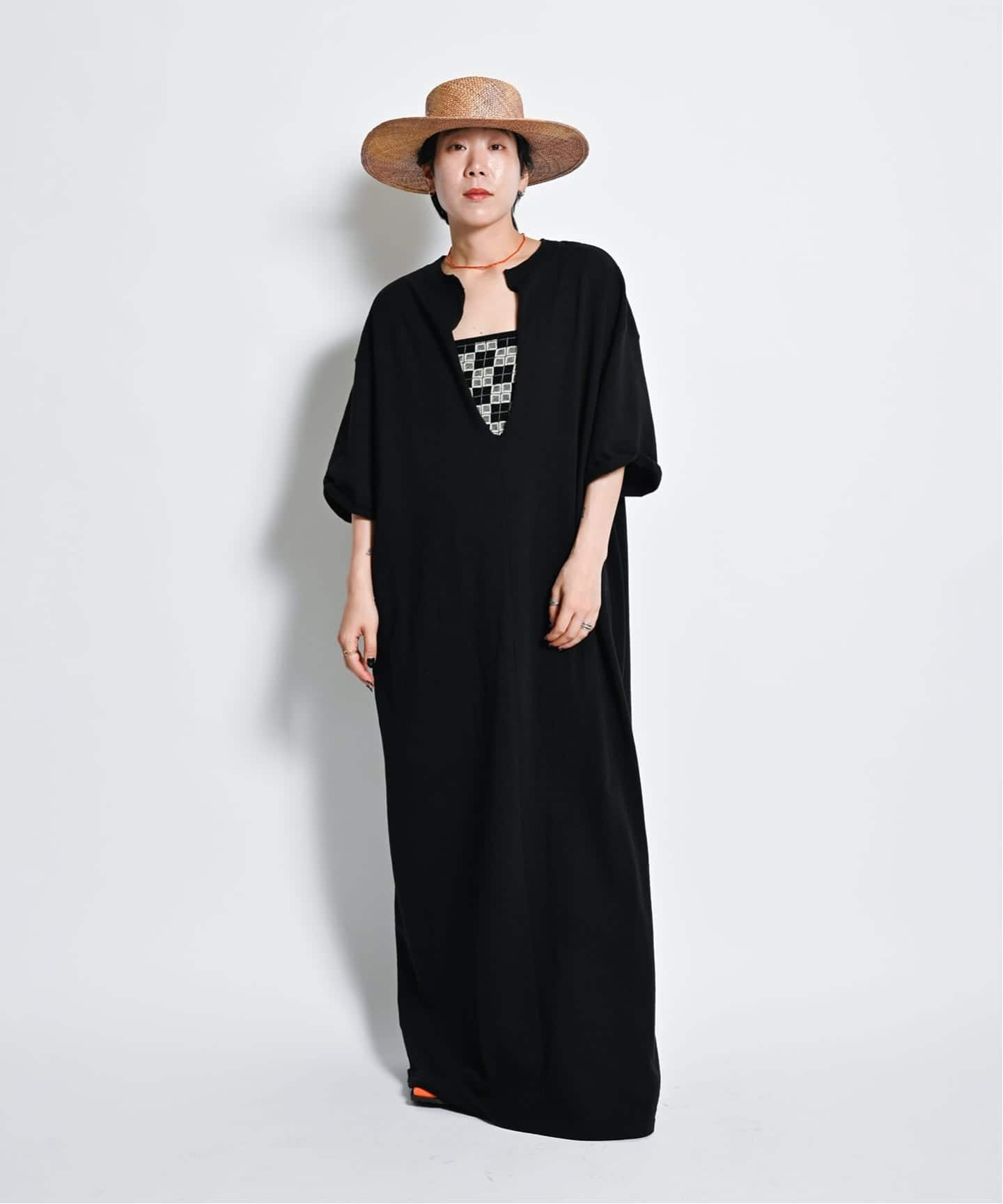 KEY NECK COTTON DRESS：ワンピース（ワンピース）｜CITYSHOP